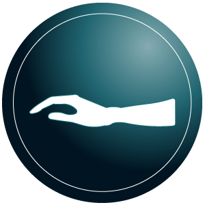 An icon that represents thehand massage feature